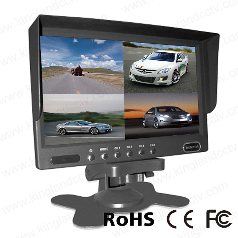 7 inch LCD TFT Screen Rear View Quad Monitor(KL-M711Q)